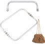JEYORZY 2pcs Cadre de Sac à Main en Aluminium, Métallique pour sac Fermoir Cadre pour sac, Fermoir Porte Monnaie Couture, Bricol