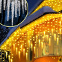 Uping Guirlande Lumineuse Extérieur Rideau Lumière 400 led avec 48 Stalactites Etoilées, Decoration Noël Mariage Jardin Maison F