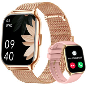 ZOSKVEE Montre Connectée Femme Homme avec Appel Bluetooth, 2,0" HD Smartwatch, 100+ Sportifs, Moniteur de Sommeil Cardiofréquenc