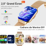 ZOSKVEE Montre Connectée Femme Homme avec Appel Bluetooth, 2,0" HD Smartwatch, 100+ Sportifs, Moniteur de Sommeil Cardiofréquenc