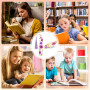 Ensemble support de page et marque-page en résine avec fleur séchée et marque-page en résine en forme de fleur séchée avec pompo