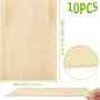 ASelected Lot de 10 Feuilles de Contreplaque A3 Plaque de Bois Naturel, 420 × 300 × 3 mm Feuilles de Bois, Minces de Bois Pour B