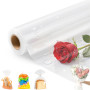 Papier Transparent Emballage, 86CM x 30M Papier Cadeau Transparent, 3 Mils Rouleau de Emballage Cellophane, Papier Emballage pou