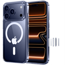 NIMASO Coque pour iPhone 17 Pro Max Transparente 6,9 Pouces, Compatible avec MagSafe, Protection Antichoc Norme Militaire, Anti-