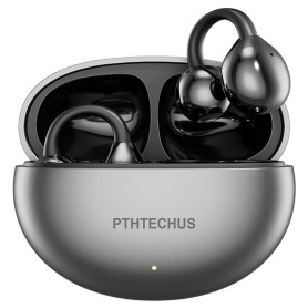 PTHTECHUS Écouteurs Bluetooth sans Fil Sport - Casque Ouvert à Clip, Casque Bluetooth Sport 5.4, 8H Autonomie, 4.3g Léger, Adapt