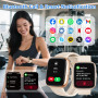 Montre Connectée Femme Homme, 1,83" Smartwatch Intégré Alexa avec Appel Bluetooth, IP68 Étanche, 100+ Sports, Fréquence Cardiaqu