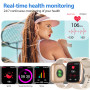 Montre Connectée Femme Homme, 1,83" Smartwatch Intégré Alexa avec Appel Bluetooth, IP68 Étanche, 100+ Sports, Fréquence Cardiaqu