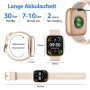 Montre Connectée Femme Homme, 1,83" Smartwatch Intégré Alexa avec Appel Bluetooth, IP68 Étanche, 100+ Sports, Fréquence Cardiaqu