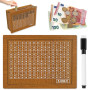Tirelire en Bois,Numérique Tirelire Réutilisable,Tirelire avec Compteur,Tirelire avec Objectif D'épargne et Chiffres à Cocher,Ti