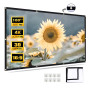 Ecran de Videoprojecteurs, Projecteur étanche épaissi Pliable écran, Double Face Anti-Plis Projection pour Vidéoprojecteurs, Fêt