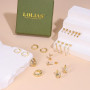 LOLIAS 10 Paires Lot Paires Boucles d'Oreilles Femme Acier Inoxydable Piercing Oreille Acier Inoxydable Bijoux Femme Boucles d'O