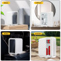 Enventor Mini Frigo 6L/8 canettes, Petit Réfrigérateurs pour soins de la peau avec miroir lumineux LED, CA + 12V CC, refroidisse