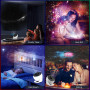 Projecteur Galaxie Projecteur d'étoiles Projecteur Planétarium avec 13 Disques Film HD, Lune, Système Solaire, Nébuleuse, Projec