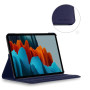 ebestStar - Coque pour Samsung Galaxy Tab S7 SM-T870, Etui Rotatif 360, Housse Protection PU Cuir, Bleu Foncé + Verre Trempé