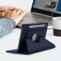 ebestStar - Coque pour Samsung Galaxy Tab S7 SM-T870, Etui Rotatif 360, Housse Protection PU Cuir, Bleu Foncé + Verre Trempé