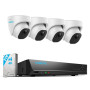 Reolink 4K Caméra de Surveillance Extérieure, Détection de Personne et Véhicule, Kit Vidéo Surveillance avec 8CH 2To NVR et Camé