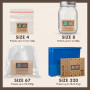 Boveda pour le stockage d'herbes | régulateur d'humidité dans les 2 sens à 58% d'HR | taille 4 pour maximum 15 g de fleurs | emp