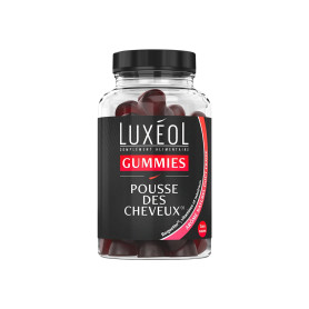 Luxéol - Gummies Pousse Cheveux - Complément Alimentaire - Stimule Le Bulbe Capillaire - Plante, Minéraux, Vitamines - Arôme Fra