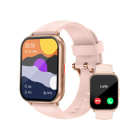 ASIAMENG Montre Connectée Femme Homme Smartwatch Bluetooth pour Android iOS Podometre Montre Sport Cardiofrequencemetre Trackers