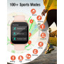 ASIAMENG Montre Connectée Femme Homme Smartwatch Bluetooth pour Android iOS Podometre Montre Sport Cardiofrequencemetre Trackers