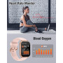 ASIAMENG Montre Connectée Femme Homme Smartwatch Bluetooth pour Android iOS Podometre Montre Sport Cardiofrequencemetre Trackers