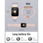 ASIAMENG Montre Connectée Femme Homme Smartwatch Bluetooth pour Android iOS Podometre Montre Sport Cardiofrequencemetre Trackers