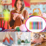 RealPlus Aiguilles à Crochet Set, Ensemble de 12 pcs Crochet à Tricoter avec Poignées Ergonomiques en Caoutchouc à Prise Souple,