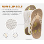 KuaiLu Tongs OrthopéDiques Femmes Semelles éPaisses Sandales Tongs DéTente Tissu D'éTé Enfiler Tapis Yoga RandonnéE Confortables