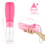 JOPHEK 550ML Bouteille d'eau pour Chien Chat, Distributeur d'eau Portable Gourde avec Bouton Lock et Filtre à Charbon Actif Conv