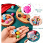 KIRZAX Lot de 50 Cloches en métal colorées avec œillet,22mm Petites Clochette Grelot, Multicolore Grelots en Métal Clochette, po