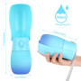 JOPHEK Gourde portable 300 ml pour animaux de compagnie, pliable à 180 °, anti-fuite, avec filtre à charbon actif, pour promenad