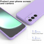 THIYUFUNS Silicone Liquide Coque pour Samsung Galaxy S23 FE 5G avec 2 Verre trempé,Intérieur Microfibre Etui de Protection Contr