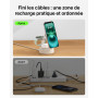 Belkin UltraCharge Pro 3 en 1 Chargeur Induction Qi2 25W, Station de Charge pour iPhone 17, iPhone Air, Apple Watch, AirPods, Pi