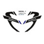 labelbike - 2 Autocollants Stickers Gel 3D Protection Coins Carénage Scooter Compatible Yamaha Tmax 560 à partir de 2020 - Carbo