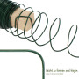 com-four® Lot de 3 Fils d'emballage de Fleurs - Fil de Reliure Vert enroulé sur Un bâton en Bois - épaisseur 300 g (Vert - 03 pi