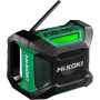 HiKOKI Radio de Chant - 18 V, Bluetooth, Dab+/FM, Design Robuste, Volume Élevé, Longue Autonomie, Inclus Adaptateur AC, Écran Ré