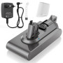 LabTEC Batterie Li-ION de Rechange pour DS V11, 25,2 V 3900 mAh pour DS V11 (Type Bouton) V15 SV15 SV16 SV22 avec Chargeur d'asp