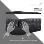 Perixx PERIDUO-605 Combo Ergonomique Clavier et Souris sans Fil USB, Souris Verticale à Molette Inclinable, Repose-Poignet Régla