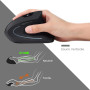 Perixx PERIDUO-605 Combo Ergonomique Clavier et Souris sans Fil USB, Souris Verticale à Molette Inclinable, Repose-Poignet Régla