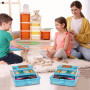 Creahaus Boîte de rangement multifonction à trois couches-Boîte à outils pliable pour loisirs créatifs, fournitures de couture, 