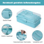 Sampoes Boîte de Rangement Multifonction à 3 Couches, Boîte à Outils Pliable avec Compartiments, Boite a Couture Boîte à Médicam