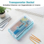 Sampoes Boîte de Rangement Multifonction à 3 Couches, Boîte à Outils Pliable avec Compartiments, Boite a Couture Boîte à Médicam