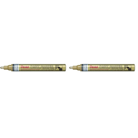 Pentel MMP10-X Marqueur à Peinture Or - 4,5 mm (Lot de 2)
