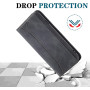 OKZone Coque pour iPhone 15 Plus, PU Cuir Portefeuille Housse Magnétique Flip Pochette Étui à Rabat Case avec Antichoc TPU Houss