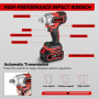 ONEVAN cle a choc sans fil brushless, boulonneuse a choc 1/2" acec 2x3.0Ah batteries et chargeur, 300nm, 2 vitesses, 2 en 1 clé 