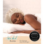 Hat Hut Bonnet Satin Soie Cheveux Nuit, Bonnet de Soie pour Dormir Cheveux Bouclés Femmes Hommes - Réglable et Réversible