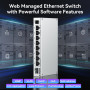 SODOLA Switch Ethernet 2.5Gbps 9 Ports géré Via Le Web, 8 Ports 2.5G Base-T et 1 Ports 10G SFP+, Refroidissement en Alliage d'al