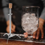 Operitacx Pince alimentaire en acier inoxydable - Pinces à Glace Inox Triangle Griffes - Accessoire de Cuisine Barbecue & Polyva