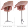 Operitacx Pince alimentaire en acier inoxydable - Pinces à Glace Inox Triangle Griffes - Accessoire de Cuisine Barbecue & Polyva