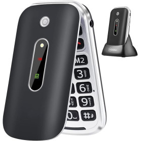 Melefon Téléphone Portable à Clapet pour Senior avec Bouton SOS,Touches d'Appel Rapide - Le pour Vos Parents